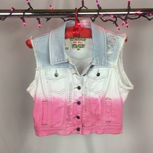 Hot Kiss Dip Dyed Vest Y2K